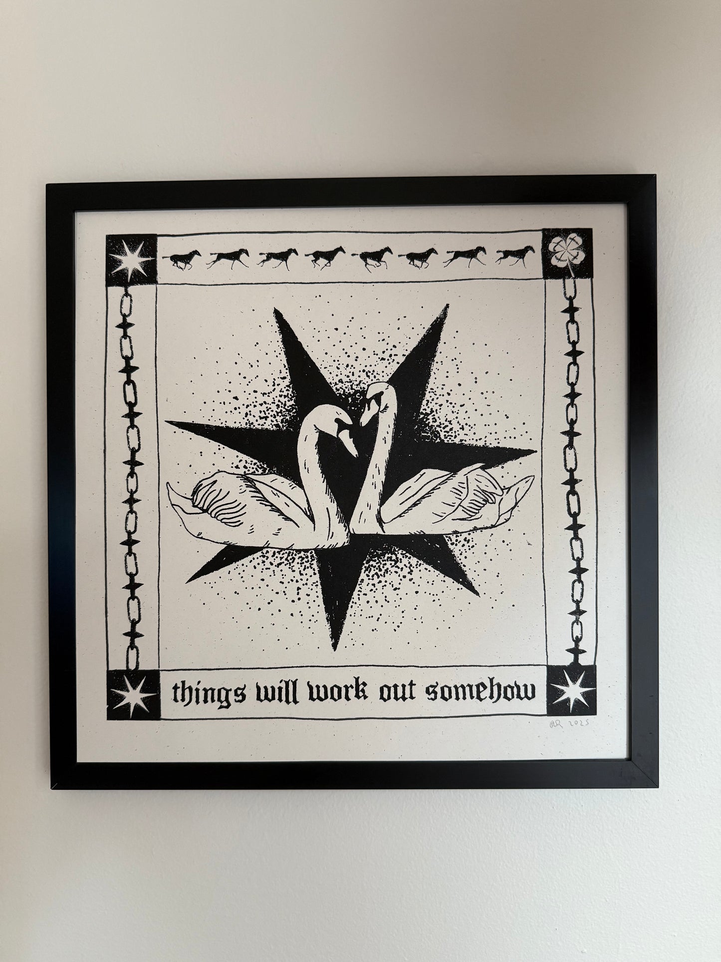 swan screenprint