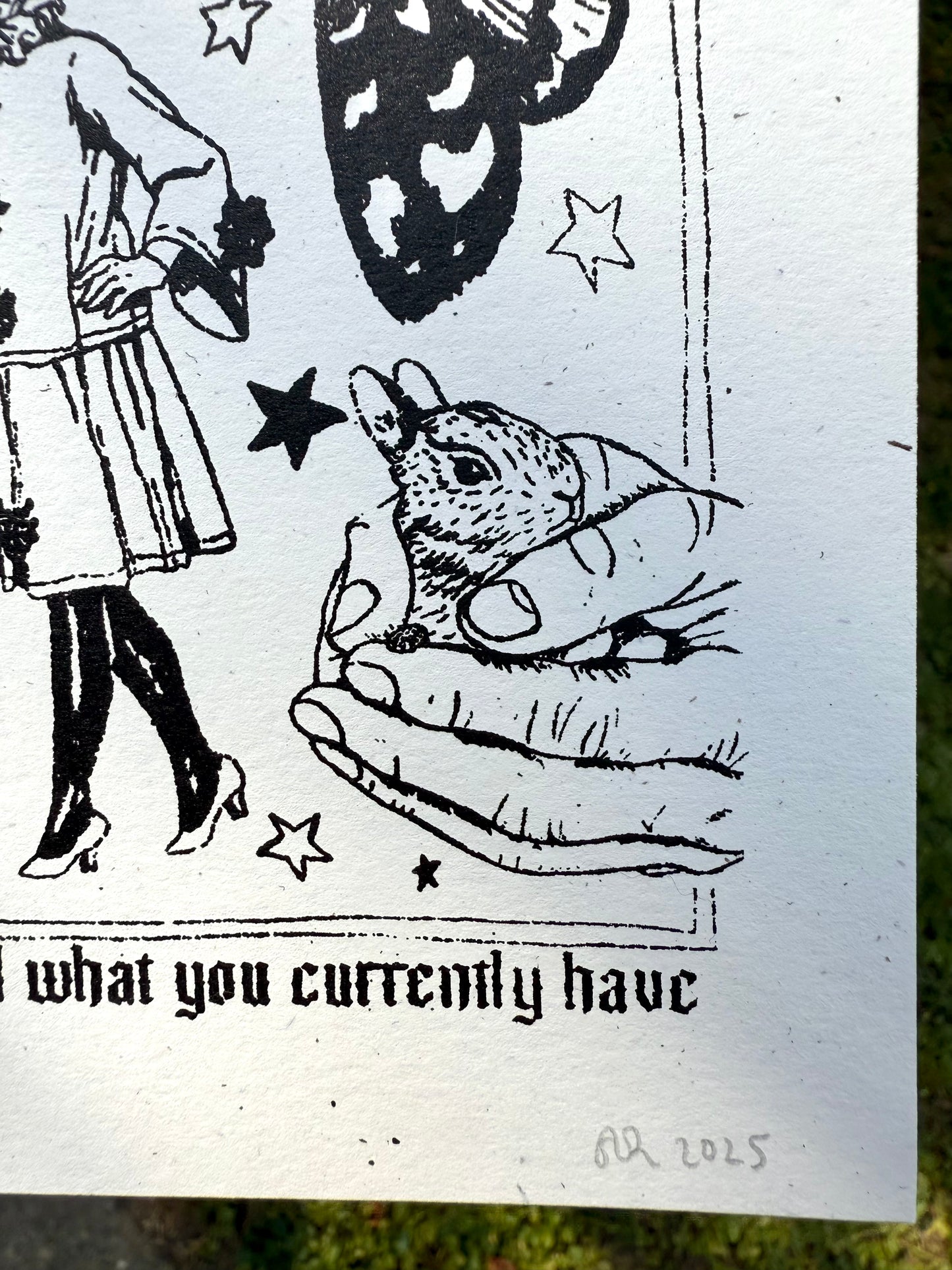 mini clown screenprint