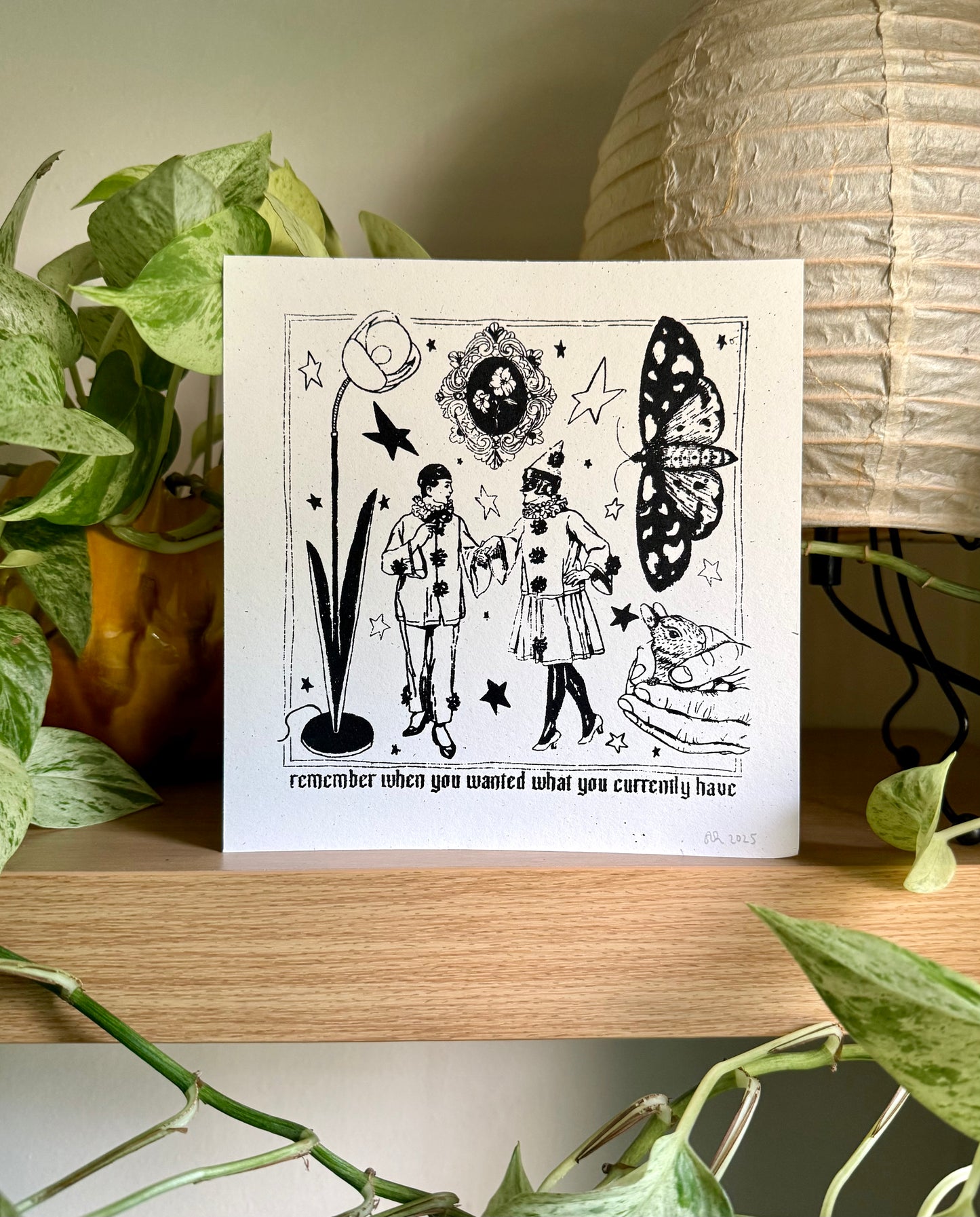 mini clown screenprint