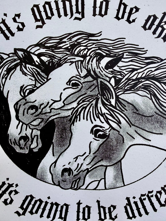 pharaoh's horses screenprint