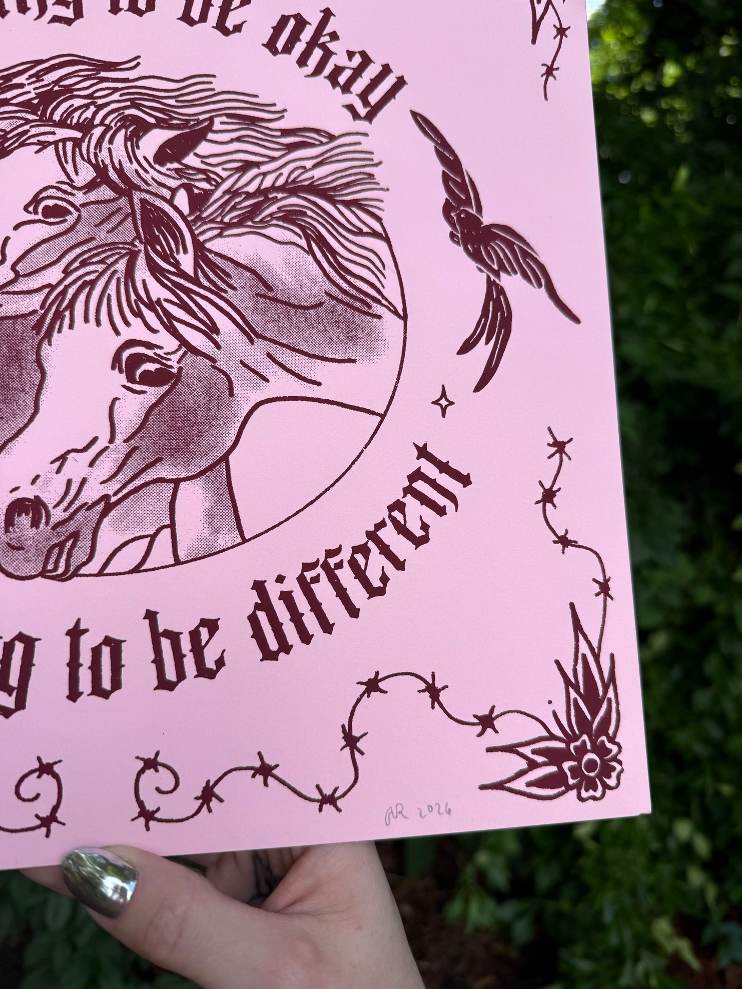 pharaoh's horses screenprint