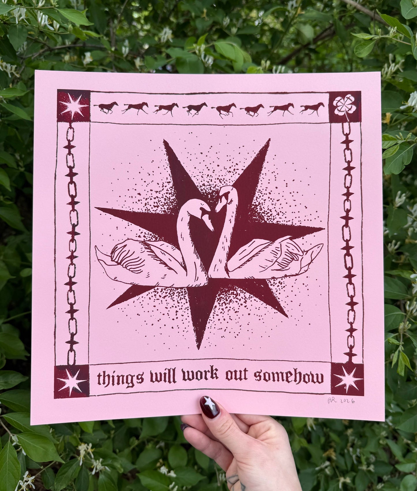 swan screenprint