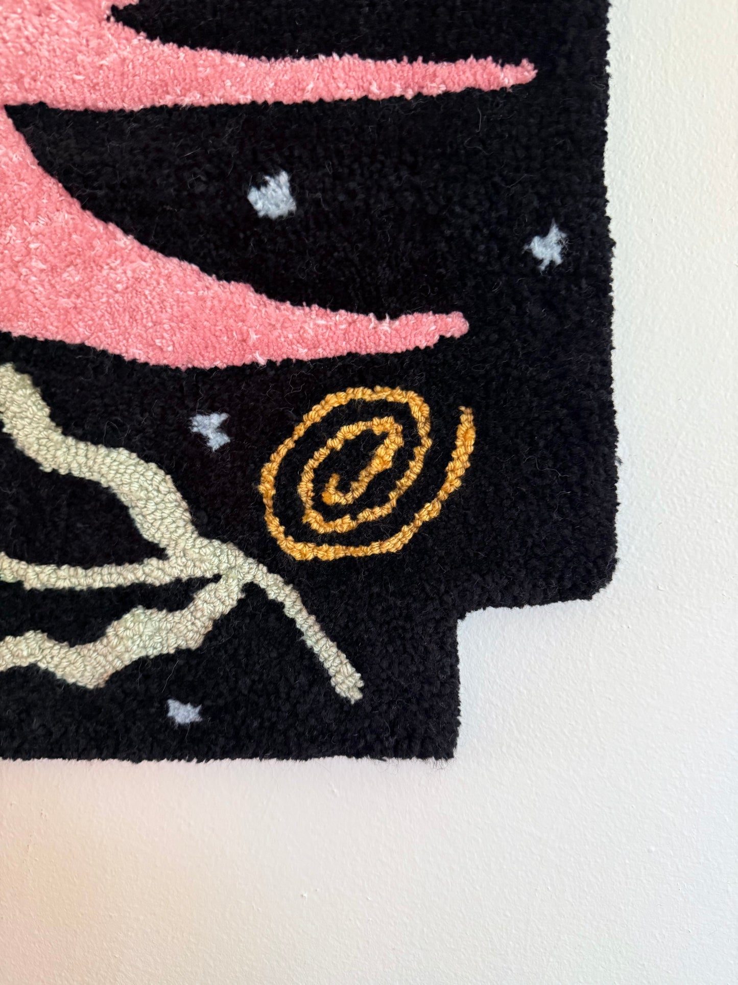 pink bird rug