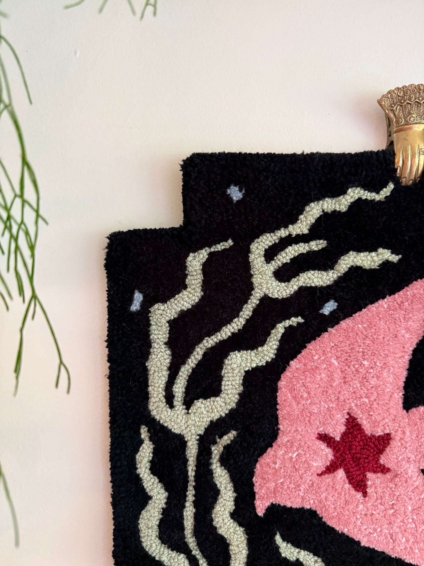pink bird rug