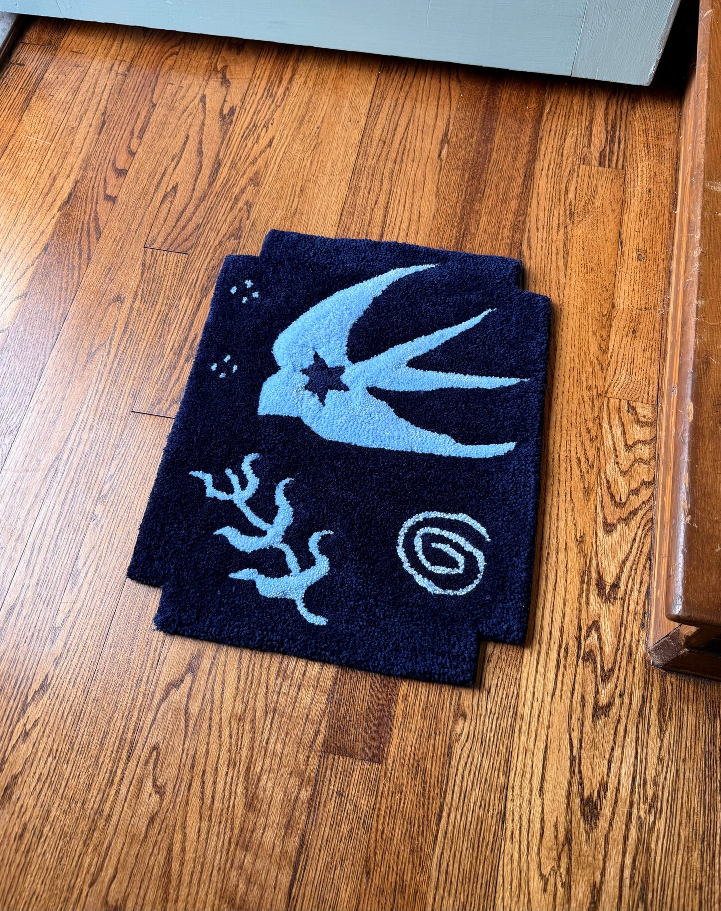spiral swallow rug