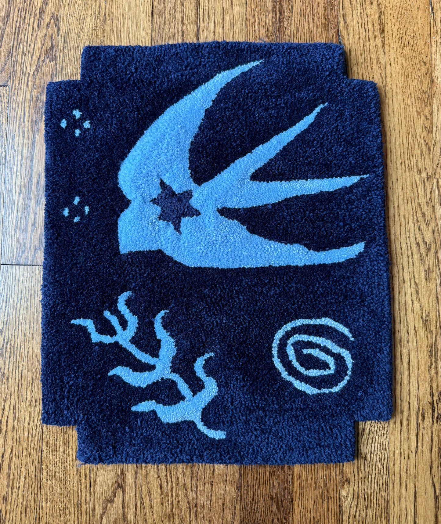 spiral swallow rug