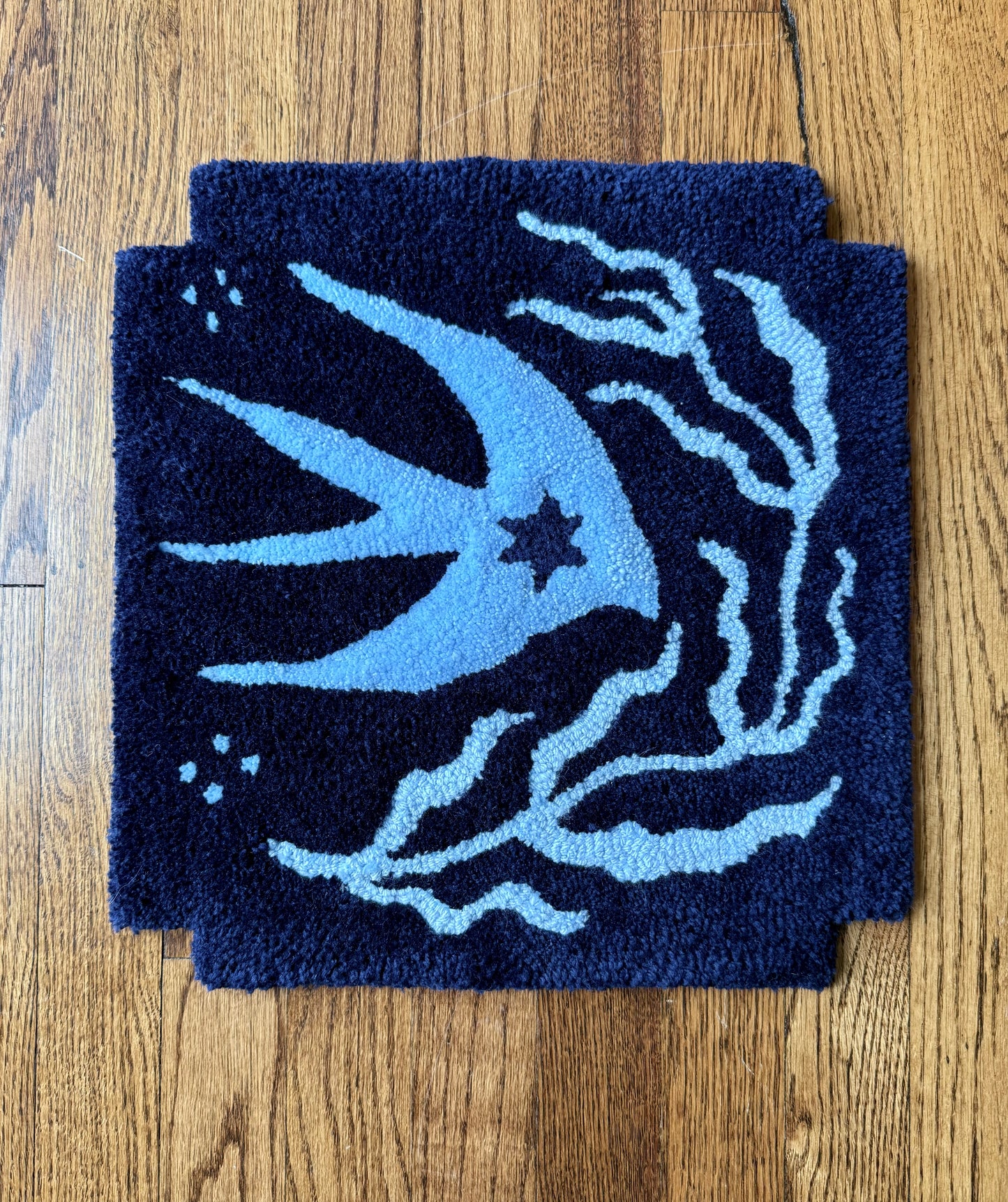 blue bird rug